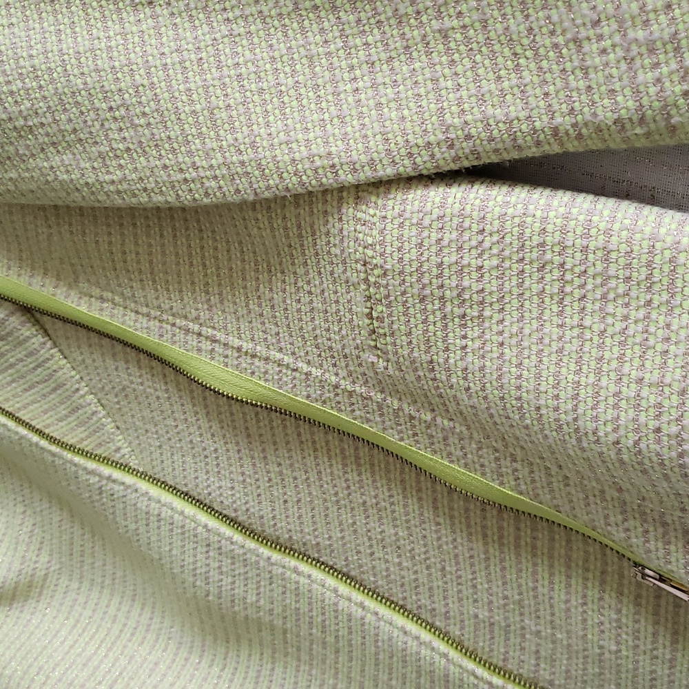 Ted Baker NEW Noira Yellow Lemon & Metallic Gold Tweed Zip Cropped Blazer Jacket - Picture 17 of 17